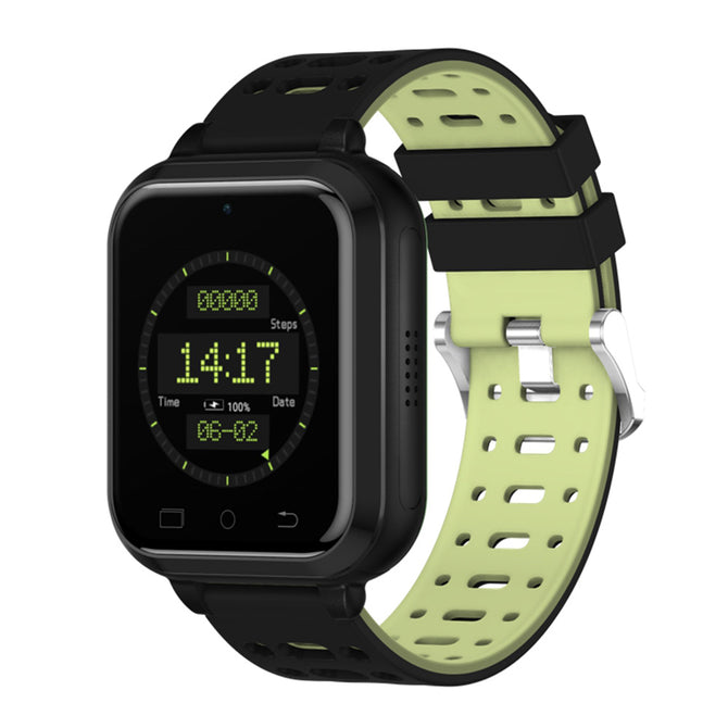 M1 IP67 Waterproof 4G Smart Watch Fitness Tracker 1GB RAM, 8GB ROM, Support GPS - Green + Black