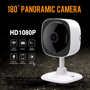 HD 1080P Fisheye IP Camera Wireless Wifi Mini Network Camera Night Vision IR Cut Home Security Camera WiFi Baby Monitor EU Plug