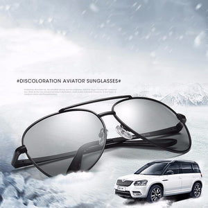 Color Changing Men\'s Polarized Sunglasses, UV400 Protection Sports Driving Sun Glasses Eyewear Black