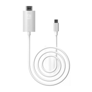 VRrobot TH4K02 Aluminum Alloy Type-C to HDMI Adapter for Mobile Phone, Notebook Monitor TV - White