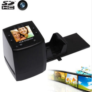 5MP Negative Film Scanner 2.4 inch Digital LCD Slide Supports 35mm Film Mini Photo Scanner EU Plug - Black