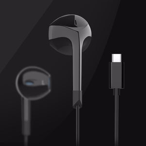 E6T New TYPE C Earphones In-ear Wired Headset MIX2 Universal Headphones For Letv Note 3 Black