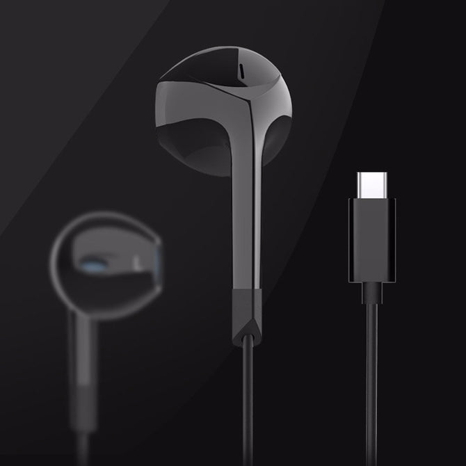 E6T New TYPE C Earphones In-ear Wired Headset MIX2 Universal Headphones For Letv Note 3 Black