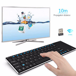 Rii I12 Mini 2.4GHz Wireless Multimedia Keyboard Touchpad Mouse With USB Receiver For Android Windows Black
