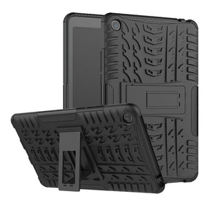 Double-protection Back Case with Bracket for Xiaomi Mi Pad 4 - Black