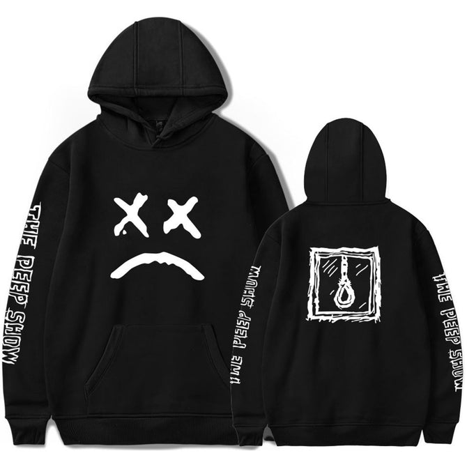 New Lil Peep Street Hoodies Cotton Long Sleeve Sweater With Hooded Winter For Men Women Fitness Breathable Black/L