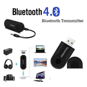 Wireless Bluetooth Transmitter Stereo Audio Music Adapter for TV Phone PC - Black