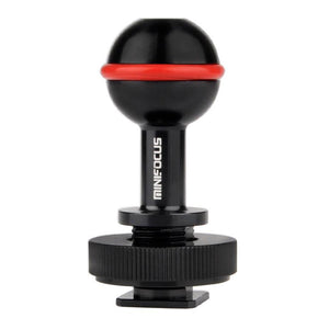 MINIFOCUS Turnable Cold Hot Shoe Ball Mount Arm Base Adapter for Diving Underwater Photography