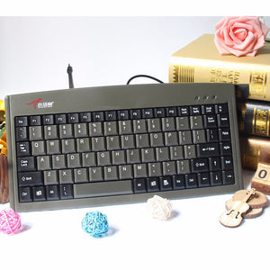 DS-3000 Portable Mini Silent PS2 88-Key USB Wired Keyboard For Industrial CNC Or Home Use Black