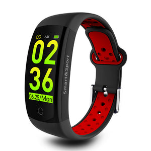 Q6S 3D Dynamic Color Screen Smart Bluetooth Bracelet / Heart Rate / Blood Pressure / Sleep Monitoring /IP68 Waterproof - Red