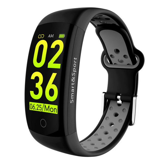 3D Dynamic Color Screen Q6S Smart Bluetooth Bracelet / Heart Rate / Blood Pressure / Sleep Monitoring /IP68 Waterproof - Black