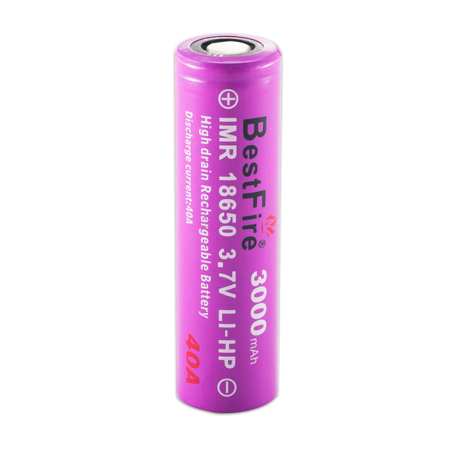 BestFire IMR 18650 3000mAh 40A Rechargeable Lithiun Battery - Purple
