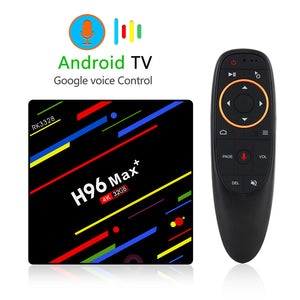 RK3328 H96 Max+ Android 8.1 2.4G Wi-Fi USB3.0 Set-top TV Box with 4GB RAM, 32GB ROM - EU Plug