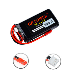 7.4V 1300mAh 20C JST Plug Lipo Battery 2s for RC Drone Models Helicopters Airplanes Cars Boat