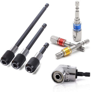 HakkaDeal Electric Drill Socket Adapters +105 Degree Right Angle Drill Adapter +1/4 Hex Handle Electric Drill Tool Sleeve