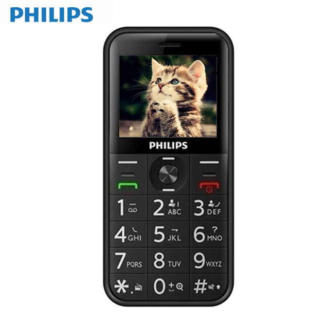 Philips E163K Dual SIM Long Standby Feature Phone With 24MB RAM, 32MB ROM, 1050mAh Battery - Black