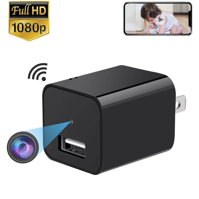 ENKLOV Mini HD 1080P Wi-Fi USB Hidden Camera - Black