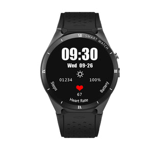 KW88 PRO 2MP Camera 1GB RAM 16GB ROM SIM Card 3G WIFI GPS Smartwatch Heart Rate Monitor - Black + Multicolor