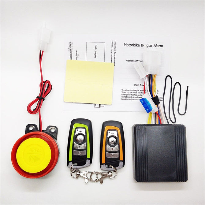 12V Motorcycle Bike Anti-theft Horn Scooter Security Alarm System Remote Control Engine Start Keyless Entry