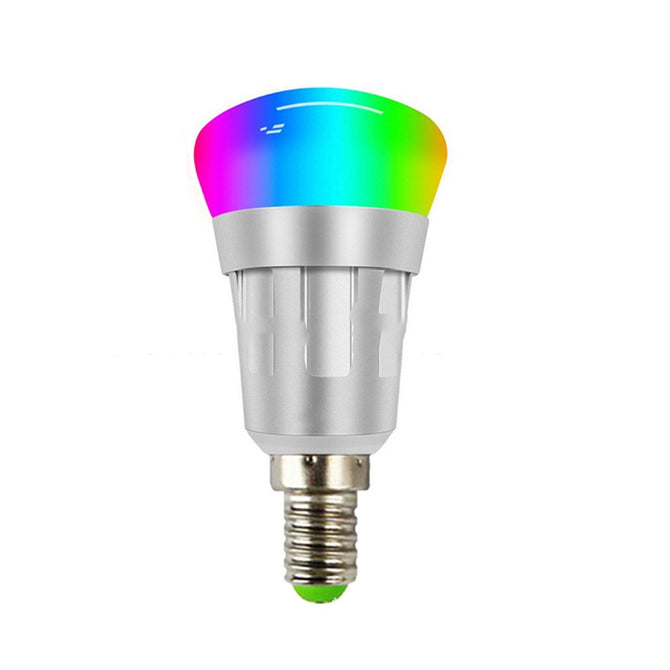 E14 7W RGB Light Color Wi-Fi Wireless Remote Control Smart LED Bulb AC85-265V, Works With Alexa And Google Home RGB/7w/Yes