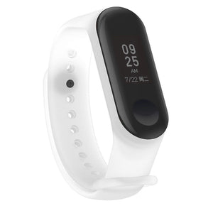 Transparent Silicone Replacement Wristband Wrist Strap for Xiaomi Mi Band 3 - White