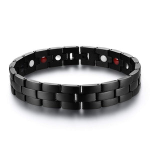 XSUNI Trend Magnet Titanium Steel Men's Bracelet - Black