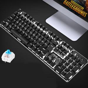 AULA F2010 Mechanical USB Wired Keyboard, 104-Key Computer Gaming Keyboard With Colorful Backlight Black