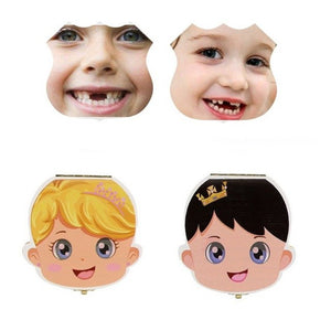 Wooden Baby Tooth Box Organizer For Kids, Milk Teeth Deciduous Save Wood Storage Box Gift Yellow