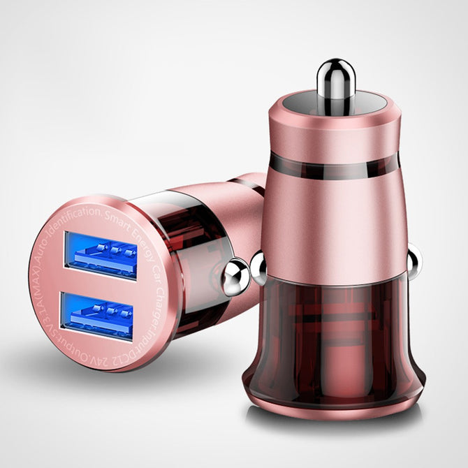 Cafele 3.1A Intelligent Dual USB Car Cigarette Light Charger Fast Charging Aluminum Alloy Shell With Indicator Red