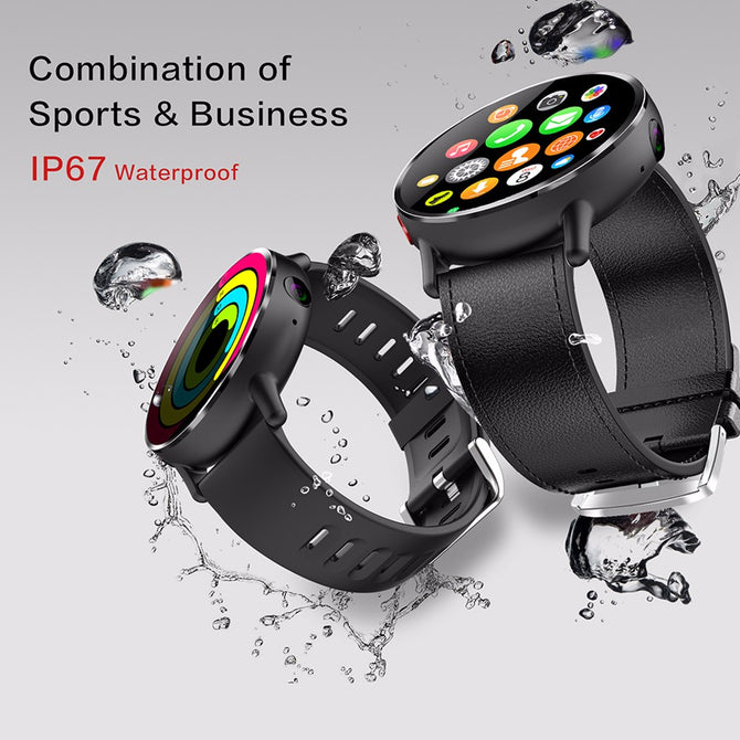 LEM X IP67 Waterproof 2.03 Inches Screen 4G Smart Watch With 8.0MP Camera Black