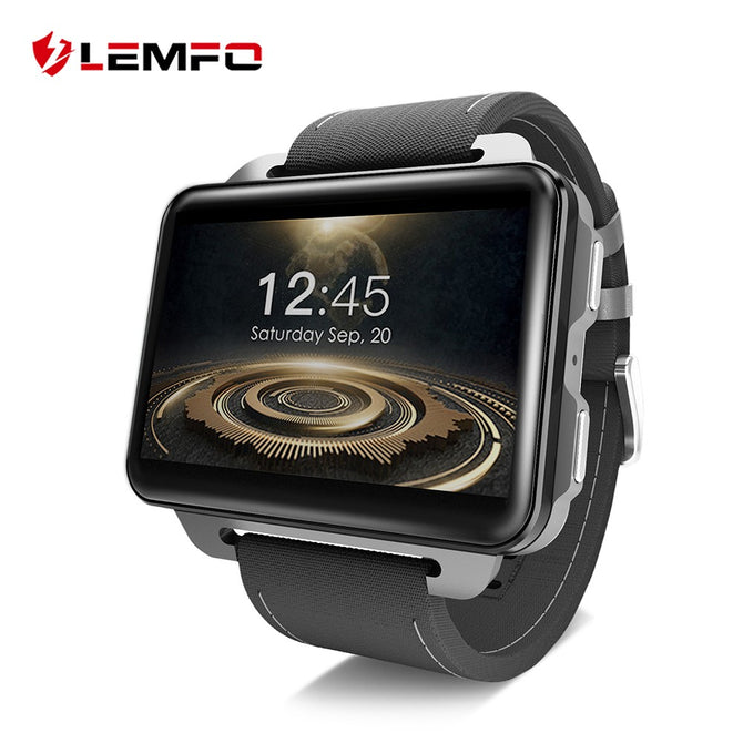 LEMFO LEM4 PRO 2.2 Inches Square Screen 3G Smart Watch With 1.3MP Camera Black