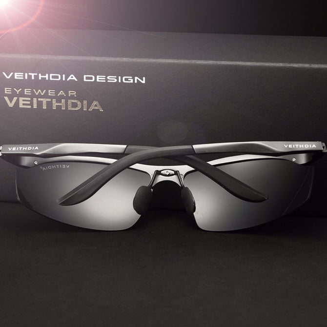 Aluminum-Magnesium Alloy Brand Polarized Sunglasses For Men New Design Fishing Driving Sun Glasses Eyewear Gray