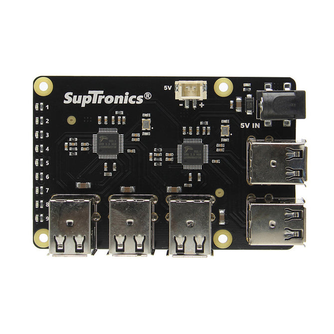Geekworm Raspberry Pi 9-Port USB Hub / Power supply expansion board for Raspberry