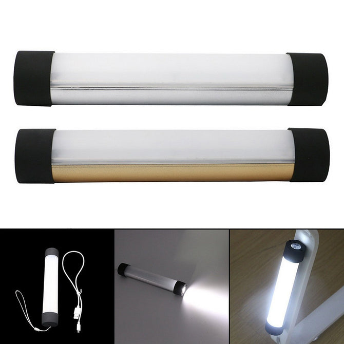 USB Rechargeable LED Flashlight Multifunction Outdoor Working Emergency 4-Mode Flashlight With Red Blue Warning Light 5W/Orange