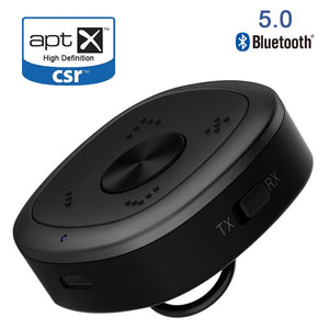 APTX HD Bluetooth 5.0 Transmitter Receiver Wireless Audio Adapter Lossless Low Delay For PC TV Headphone CSR8675 Black
