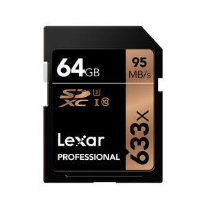 Lexar 633X SD 4K 64GB Memory Card With 95MB/S Read Speed 64GB