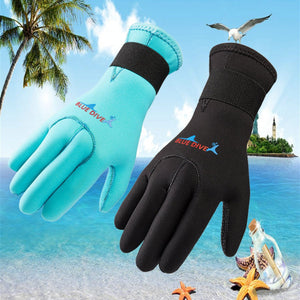 3mm Submersible Diving Swimming Gloves, Non-Slip Scratch-Proof Keep Warm Snorkel Gloves For Adult Black/L