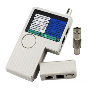Professional Multifunctional 4-in-1 Network Cable Tester, BNC Coaxial Cable Detector Networking Tool As the Picture