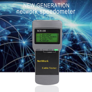 SC8108 Handheld RJ45 LAN Network Cable Tester Detector Networking Hand Tool With LCD Display