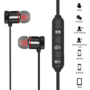 XT-6 Bluetooth Earphone Wireless Headphone Metal Sports Sweat Proof Earpiece Magnetic