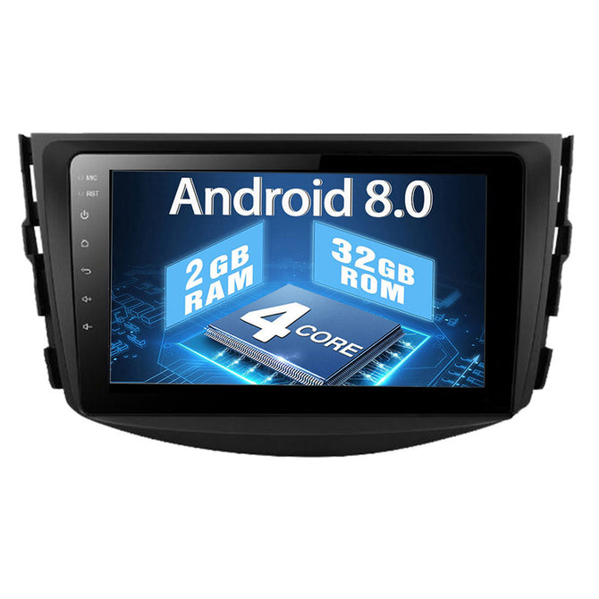 Funrover 8" IPS Wi-Fi HD Full Touch Screen Android 8.0 2G RAM Car Player w/Stereo GPS Navigation for 2007--2011 Toyota RAV4 rav4