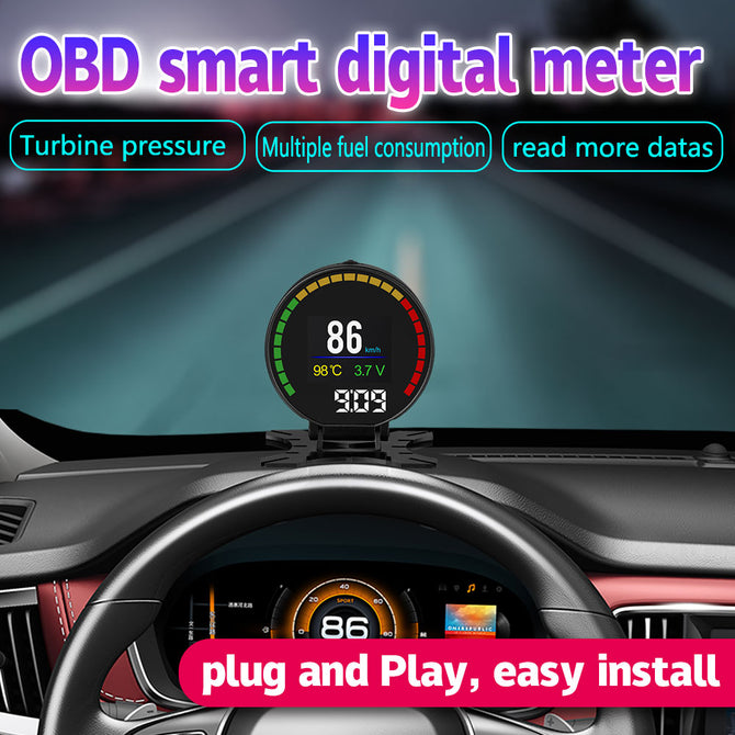P15 OBD2 Heads Up Display Hud Display Car OBD Speed Projector Digital Car Speedometer Mileage
