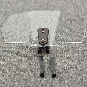 Universal Motorcycle Risen Windshield Windscreen Bracket Set Screen Protector Adjustment Lockable Clear