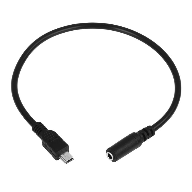 3.5mm Audio Female Pair Mini USB 5 Pin Male Extension Cable 30cm