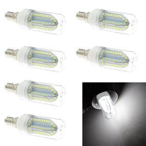 HONSCO 6PCS E14 6W AC DC 12V 24V 700lm 84SMD 2835 LED Cold White Corn Lamp Christmas Chandelier Candle Lighting