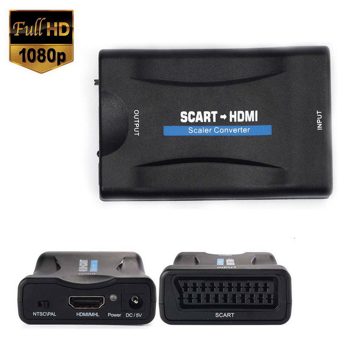 Scart to HDMI MHL Converter Audio Video Adapter for 1080P HDTV STB Sky Box