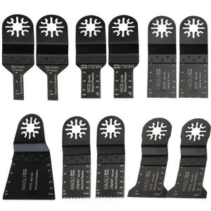 11 PCS Kit Oscillating Tool Saw Blades For Renovator Power Tools As Fein Multimaster Dremel With Export Quality Multipurpose Cutting/Black