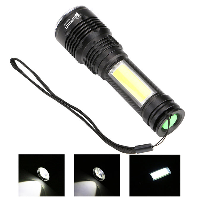 SX-01 XM-LT6 + COB 4-Mode USB Charging Magnetic Focusing Flashlight