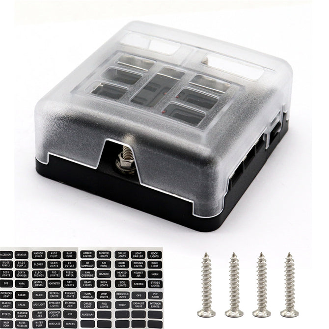 IZTOSS Car and Yacht Modified 6-way Fuse Box with Negative Wire Line Integrated One RV, Ship Modified Accessories