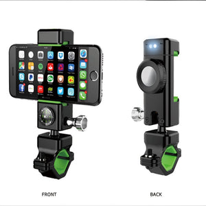 Bicycle Phone Holder with LED Light and Compass Function